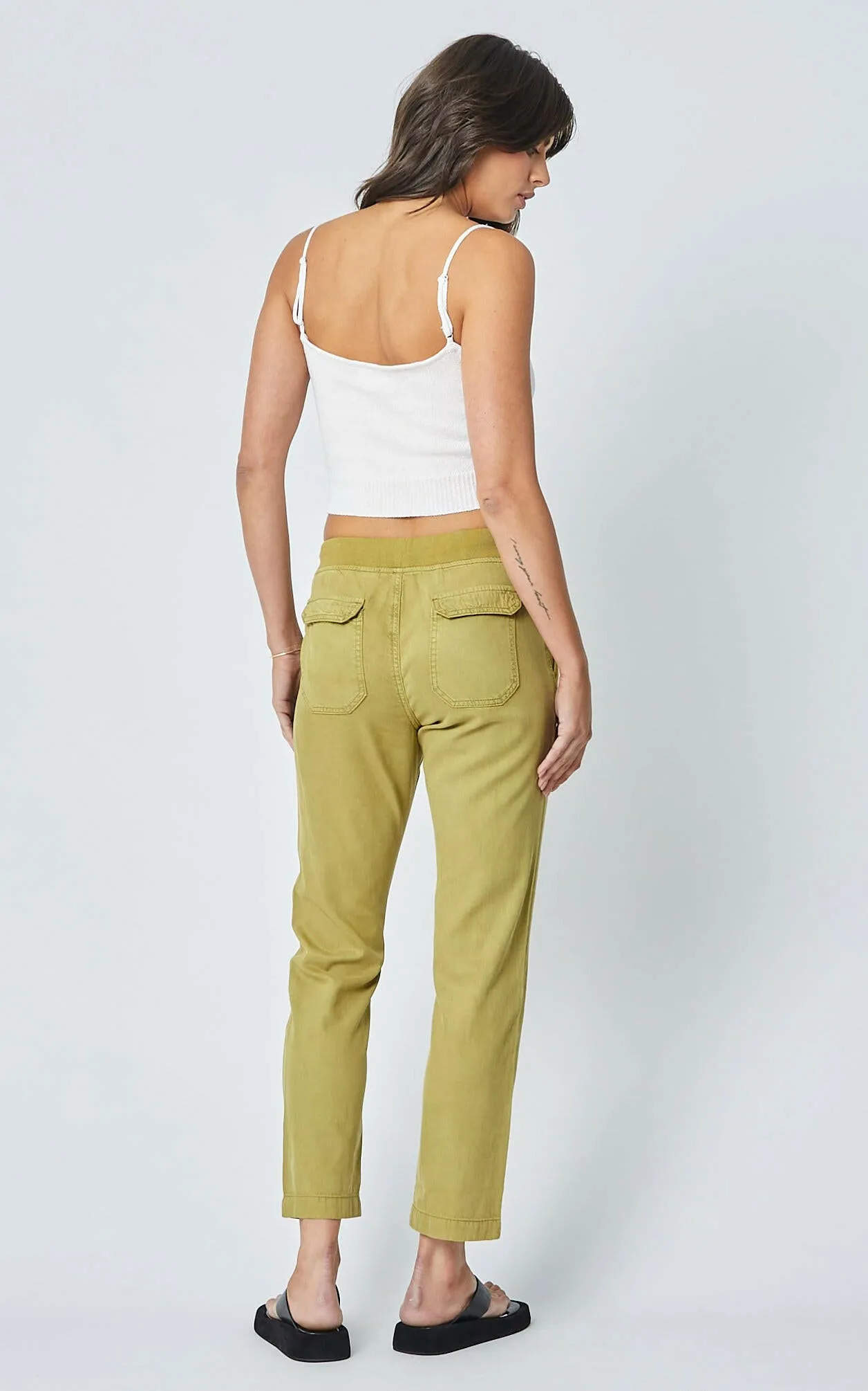 Tessini Khaki Tencel Pants