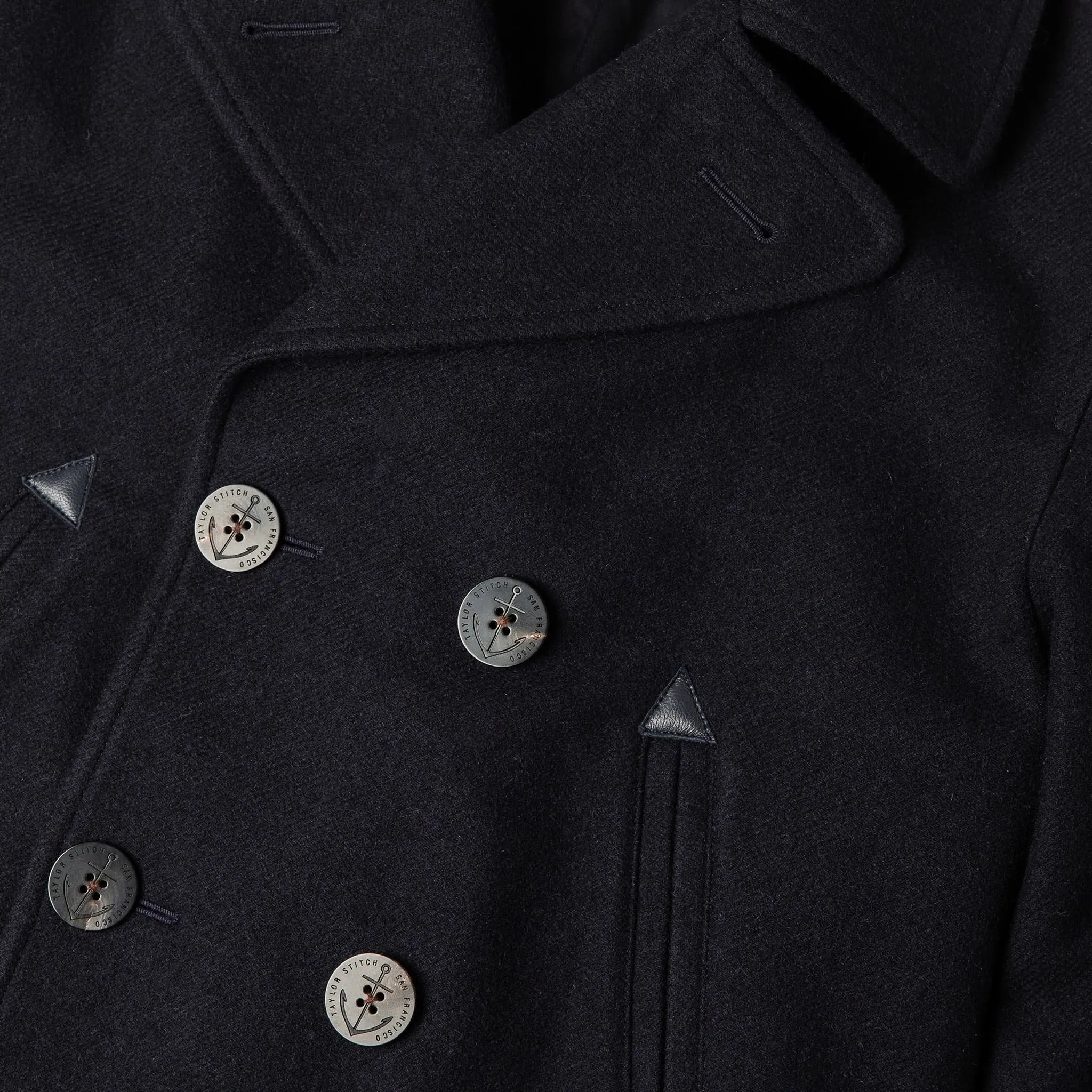 The Mendocino Peacoat in Navy Wool