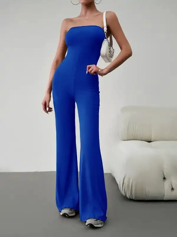 Women’s Elegant Temperament Slim Sexy Tube Top Jumpsuit