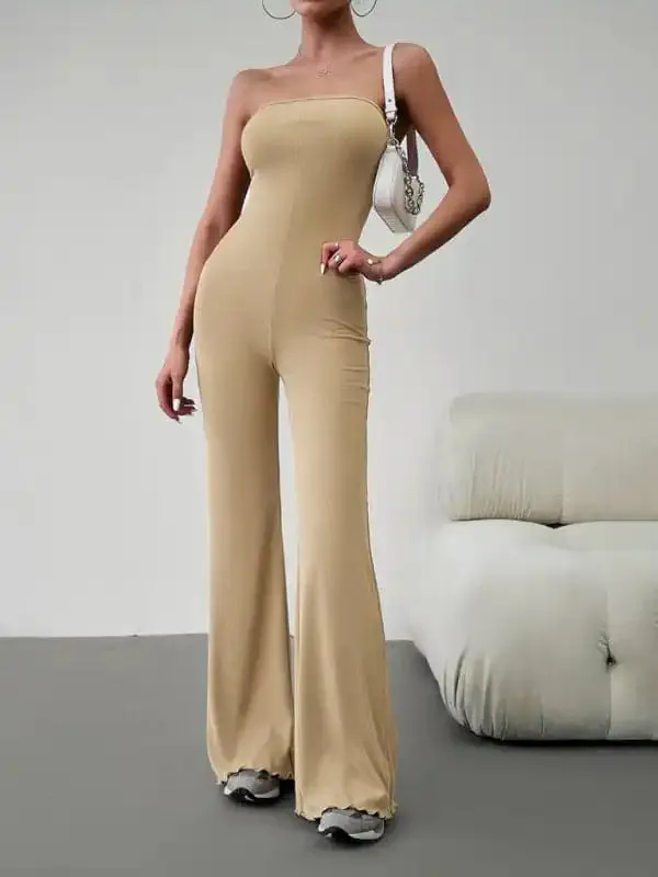 Women’s Elegant Temperament Slim Sexy Tube Top Jumpsuit