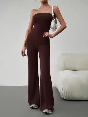 Women’s Elegant Temperament Slim Sexy Tube Top Jumpsuit