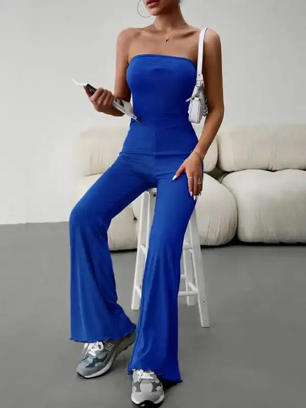 Women’s Elegant Temperament Slim Sexy Tube Top Jumpsuit