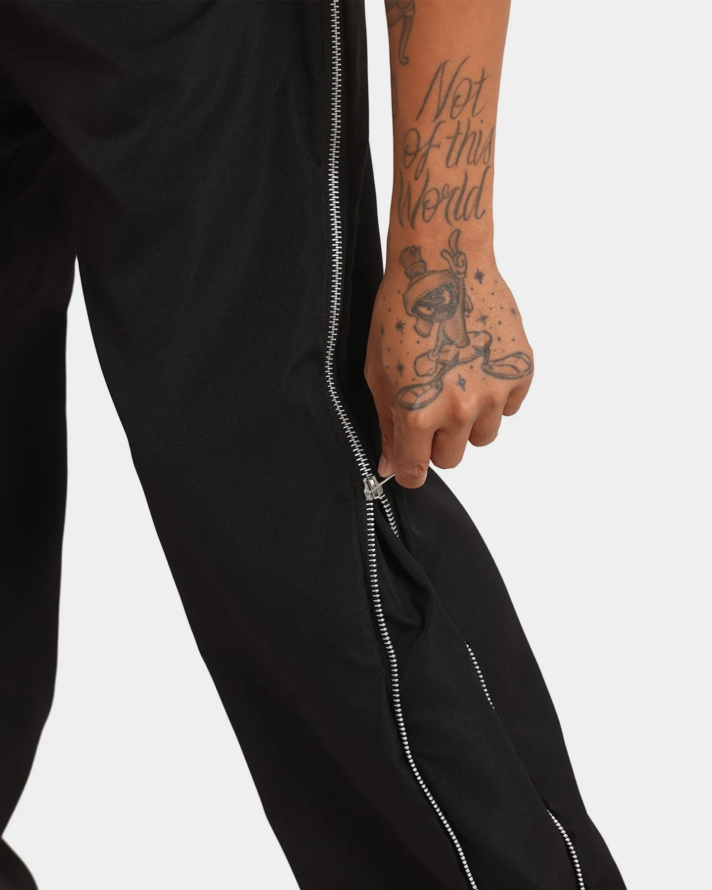 XXIII Ivan Side Zipper Track Pants Black